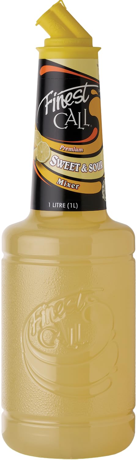 Finest Call Sweet & Sour Mix - #1 Selling in USA | 1 Litre Bottle | Frothy Cocktail Ingredient
