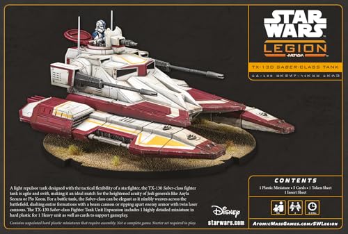Asmodee Star Wars Legion - TX-130 Saber Tank Miniature Expansion | Heavy Unit 4
