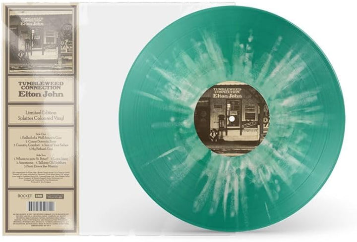 Island Records Tumbleweed Connection - Elton John Vinyl Album (Limited Edition Green Splatter)