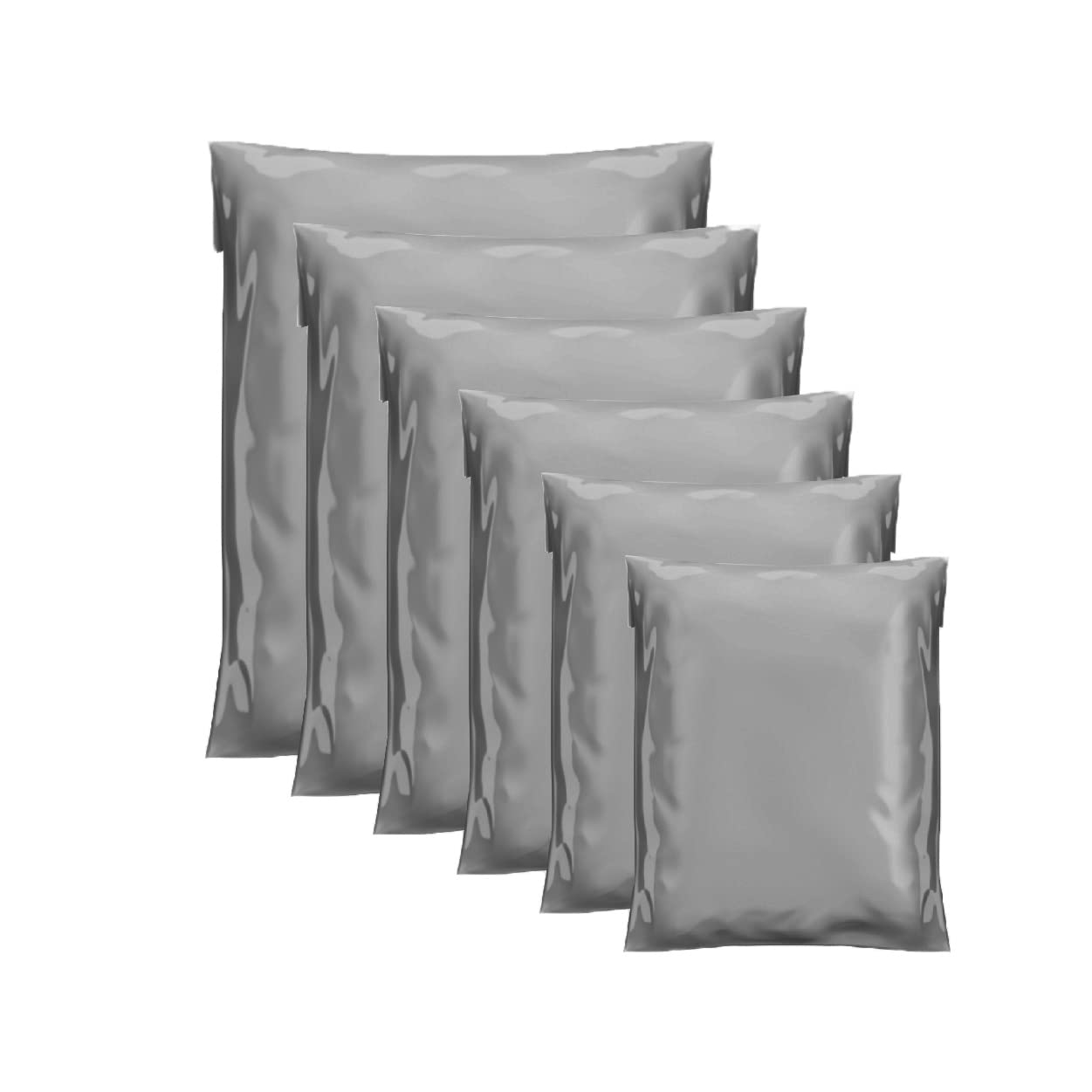 G4GADGET Grey Polythene Mailing Postal Bags - 50 Count, 14' X 21', 50 Micron Thickness 6