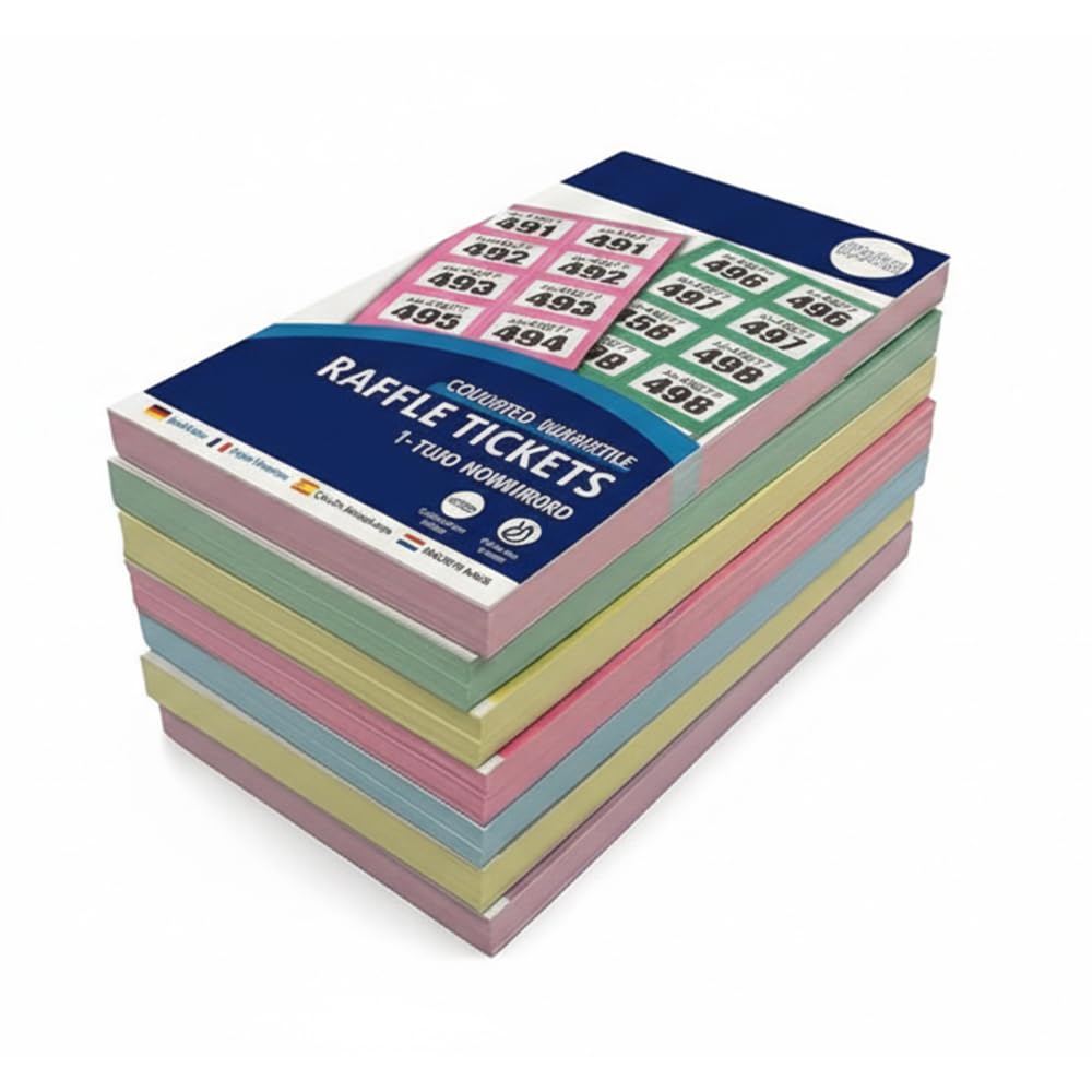 1ABOVE Raffle Tickets - 1000 Numbered Tickets for Charity Events & Draws | Security Numbered 9