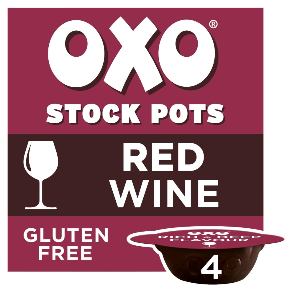 OXO Red Wine Stock Pots - Rich & Flavoursome Blend | 80g | 4 x 20g Pots 1