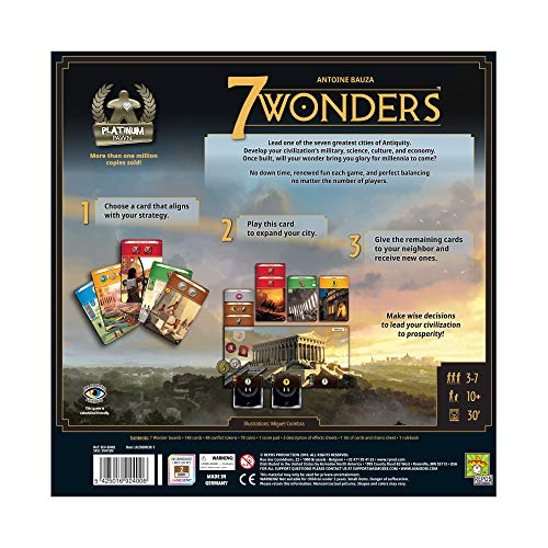 7 Wonders 2nd Edition Board Game - Strategic Civilization Building for Ages 10+ (SV01EN)