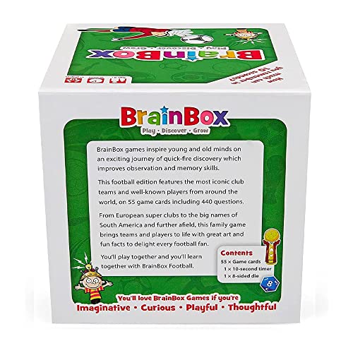 BrainBox Football Card Game | Memory & Observation | Ages 8+ (GREG124409)