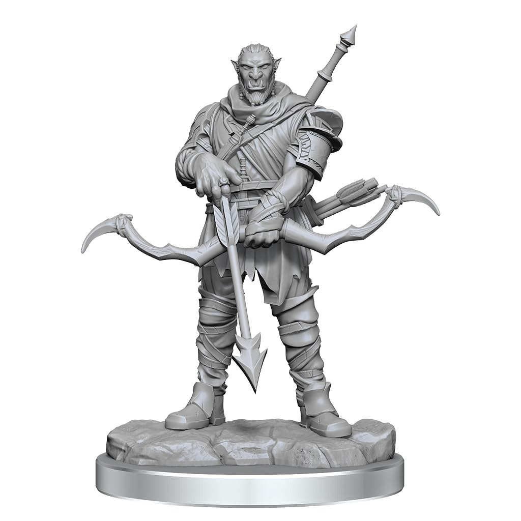 WizKids D&D Orc Ranger Male Unpainted Miniature 1