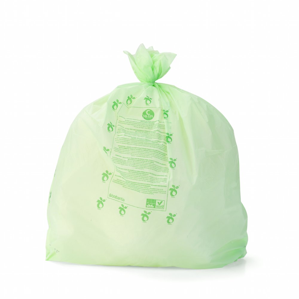 Brabantia Compostable Bin Liners - 10L Capacity | Size C | 10 Bags | Starch Based Material 7