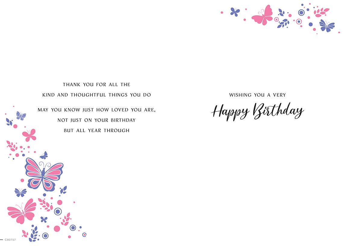 Piccadilly Greetings Daughter In Law Birthday Card - 9 x 6 Inches | Purple
