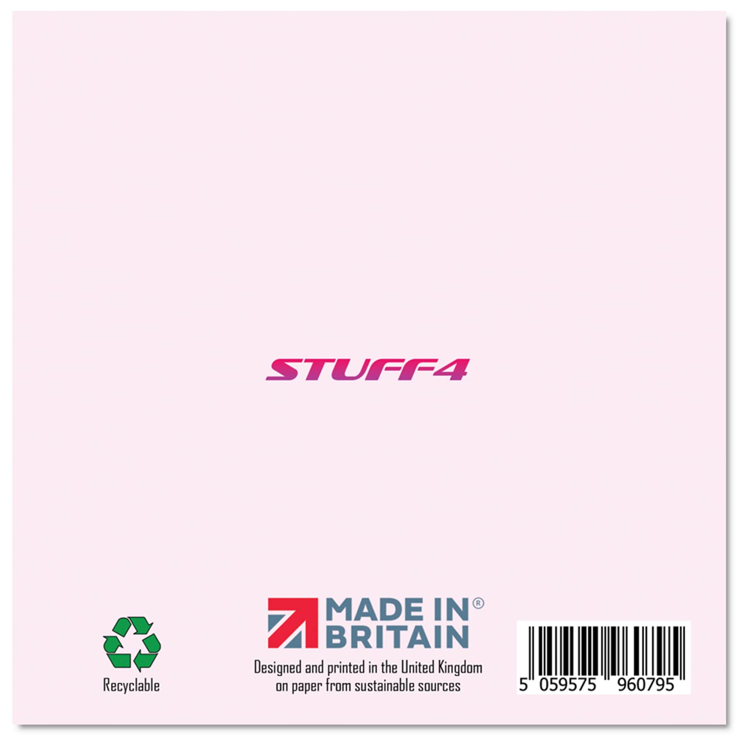 Stuff4 8th Birthday Card - Pink & Purple Glitter Balloons | 145mm Square | Blank Inside