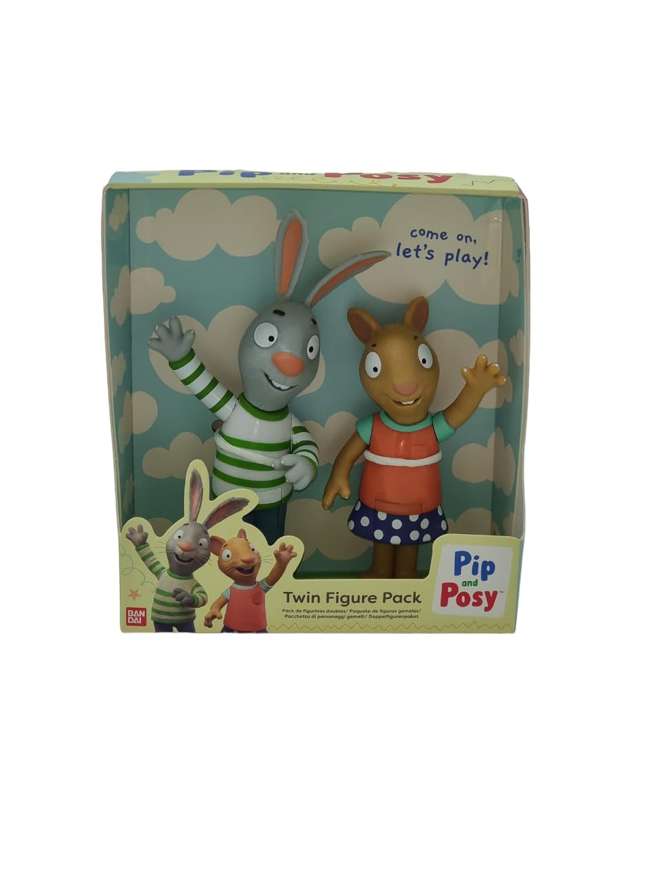 BANDAI Pip and Posy Twin Figure Pack - 2 x 10cm Bendable Figures 18