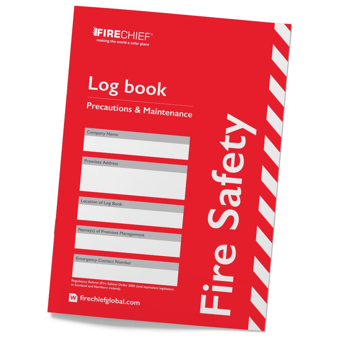 Firechief Fire Safety Log Book - A4 Size, Red Binding | Compliance for Regulatory Reform Order 2005 1