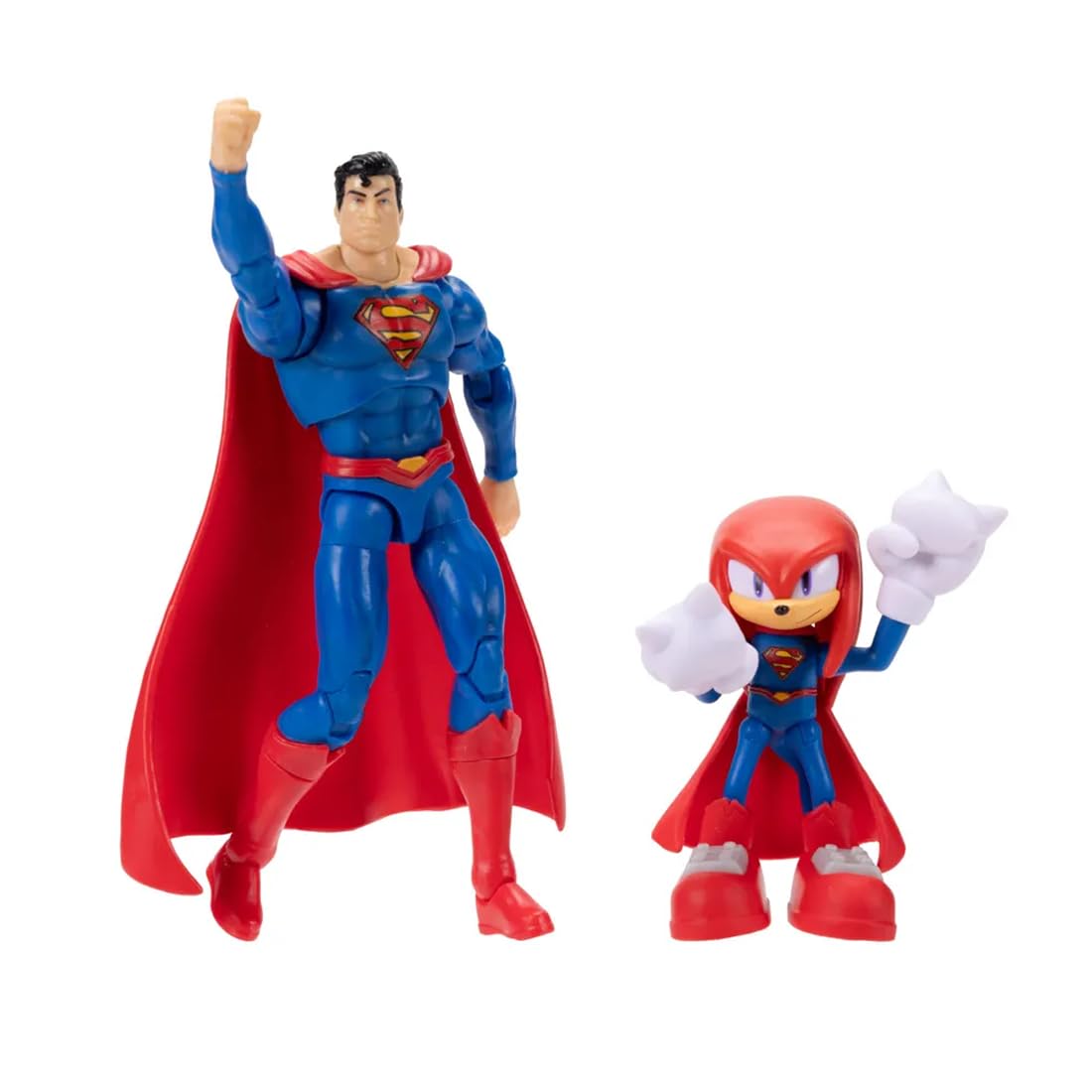 Sonic The Hedgehog DC x Sonic Knuckles as Superman Action Figure Multipack | 2.5' Knuckles, 5' Classic Superman 1