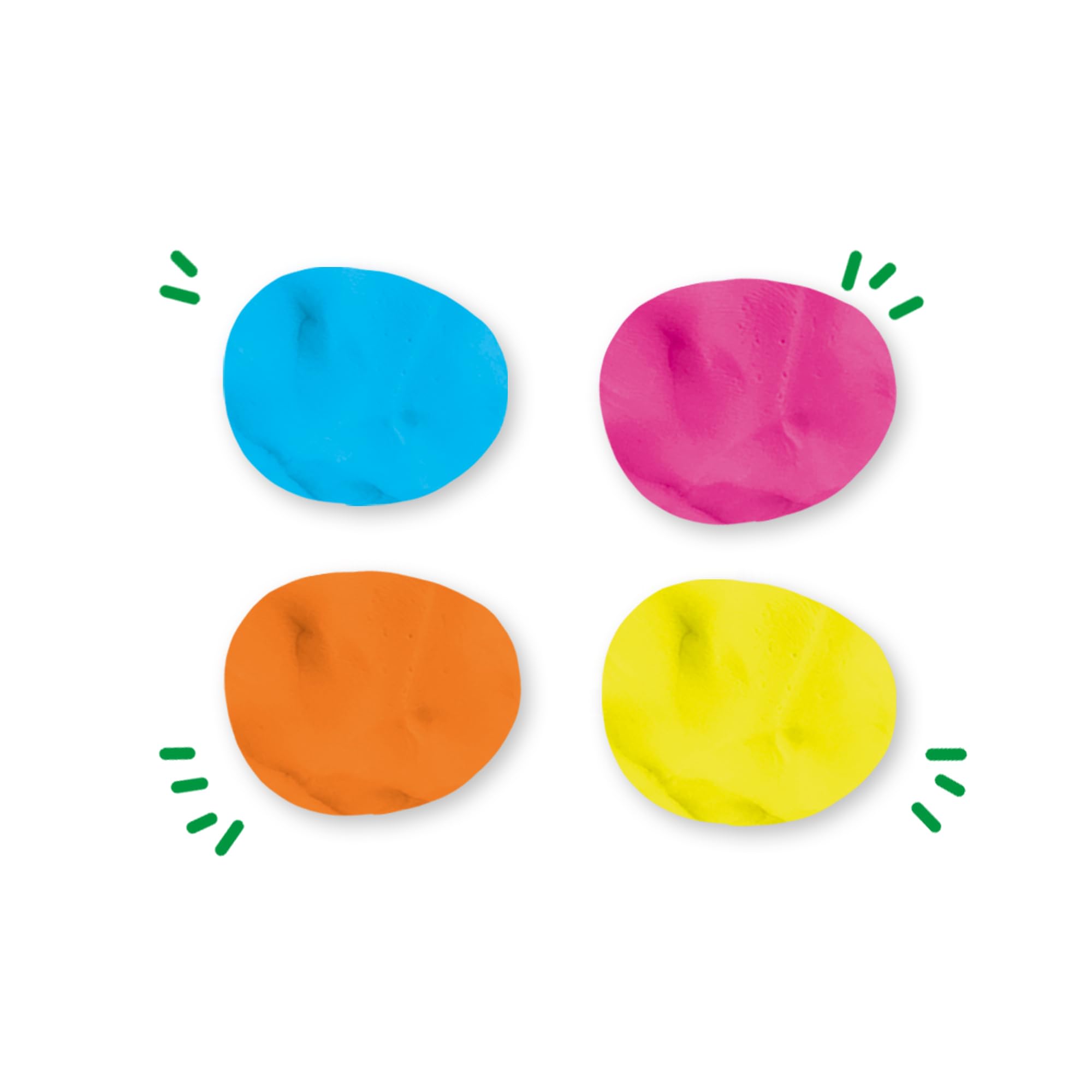 SES Creative Feel Good Dough Happy Set - 4x90g Dough Tubs | Non-Toxic, Gluten Free 3