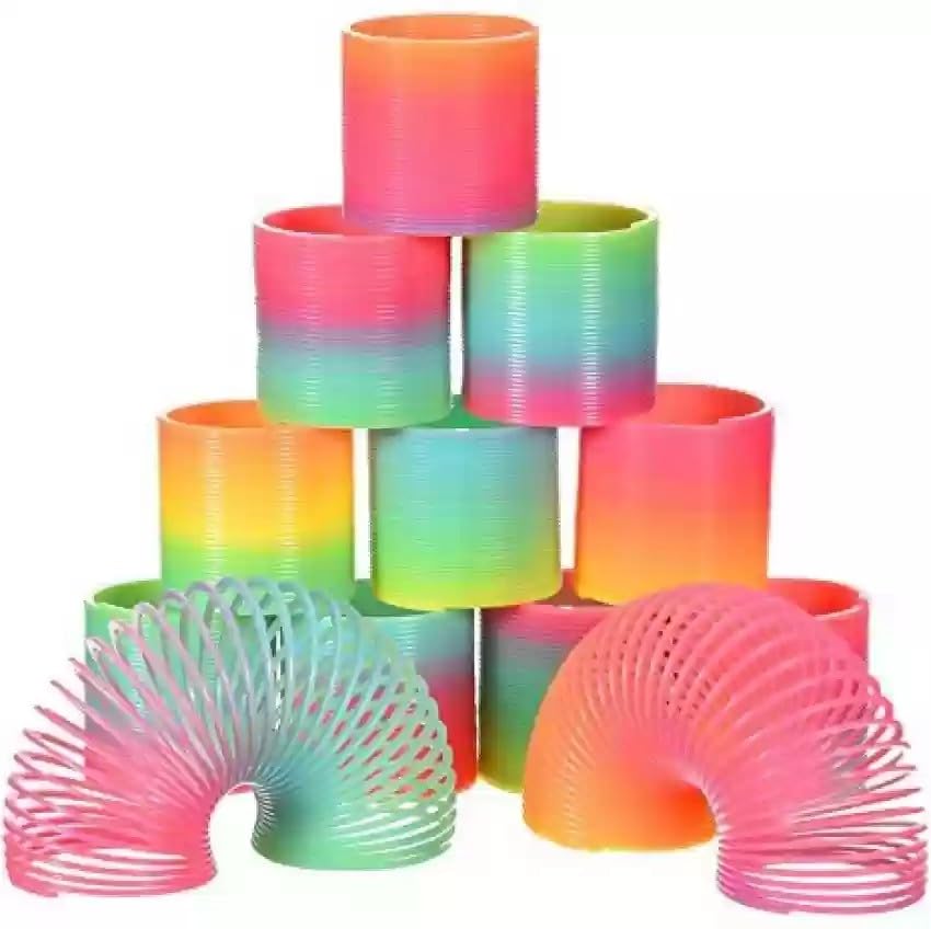 G4GADGET 36 PCS Mini Rainbow Springs - Vibrant Stretch & Spin Toy for Kids 2