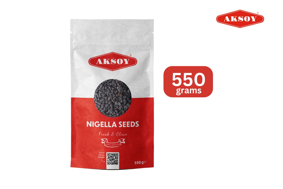 AKSOY Black Cumin Seeds (Nigella Sativa) - Premium Quality, Natural Spice | 550g 5