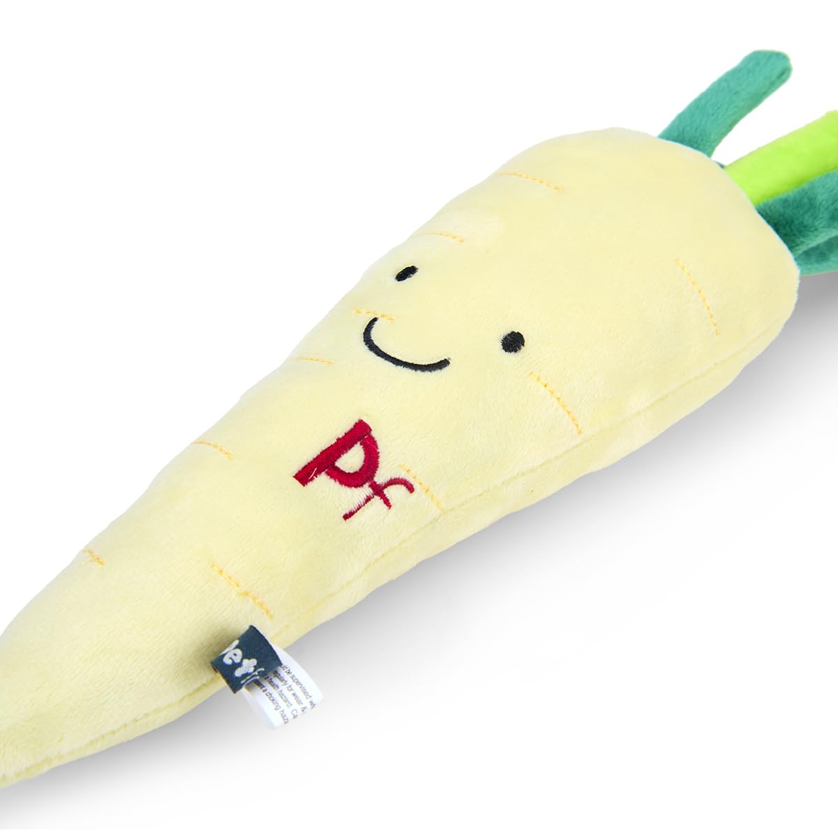 Petface Penelope Parsnip Plush Dog Toy with Squeaker - Yellow, Pack of 1