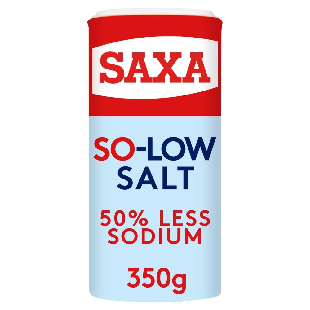 Saxa So-Low Reduced Sodium Salt - 30% Less Sodium | Fine Texture | 350g Drum 4