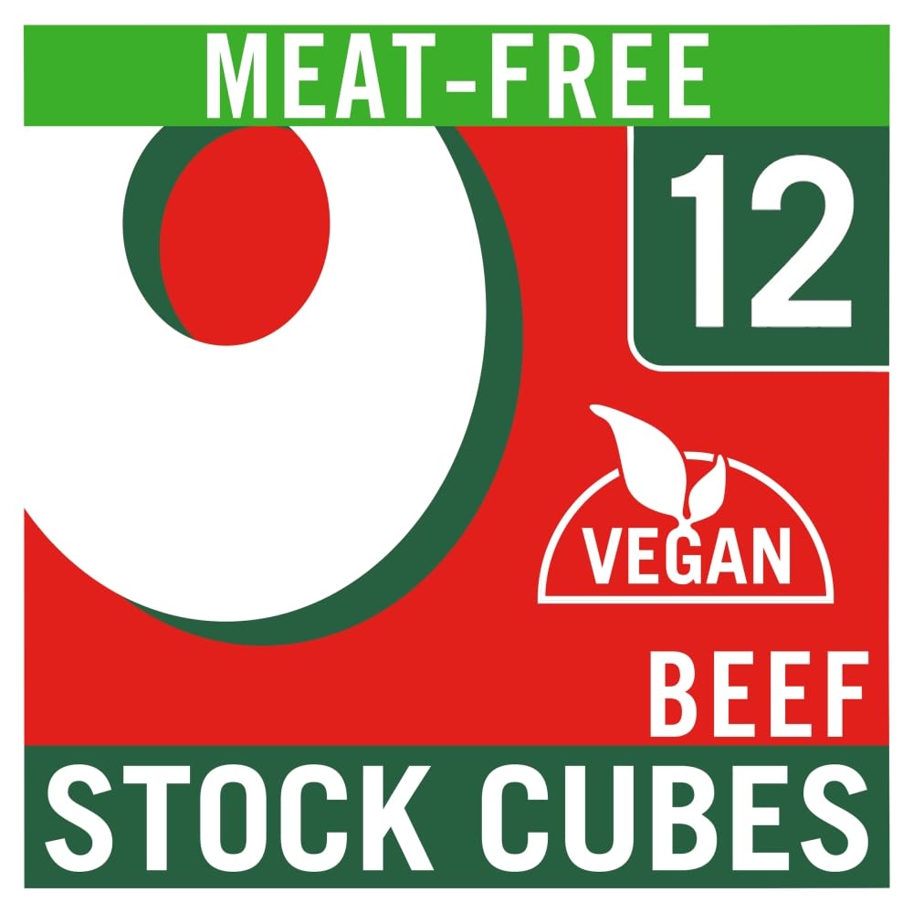 OXO Vegan Beef Flavour Stock Cubes - 12 Pack | Meat-Free | Bold Taste | 71g 1