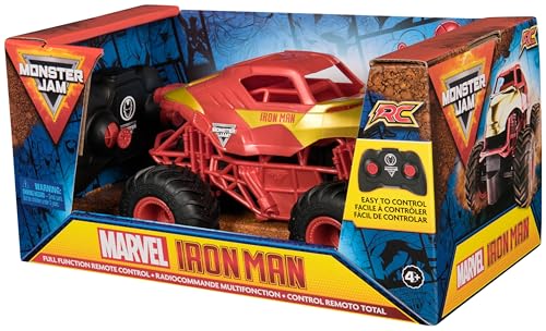 Monster Jam, Marvel Iron Man RC Monster Truck, 1:24 Scale, Kids’ Toys for Boys a 17