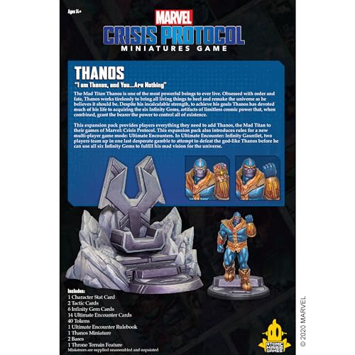 Atomic Mass Games Marvel Crisis Protocol Thanos Character Pack