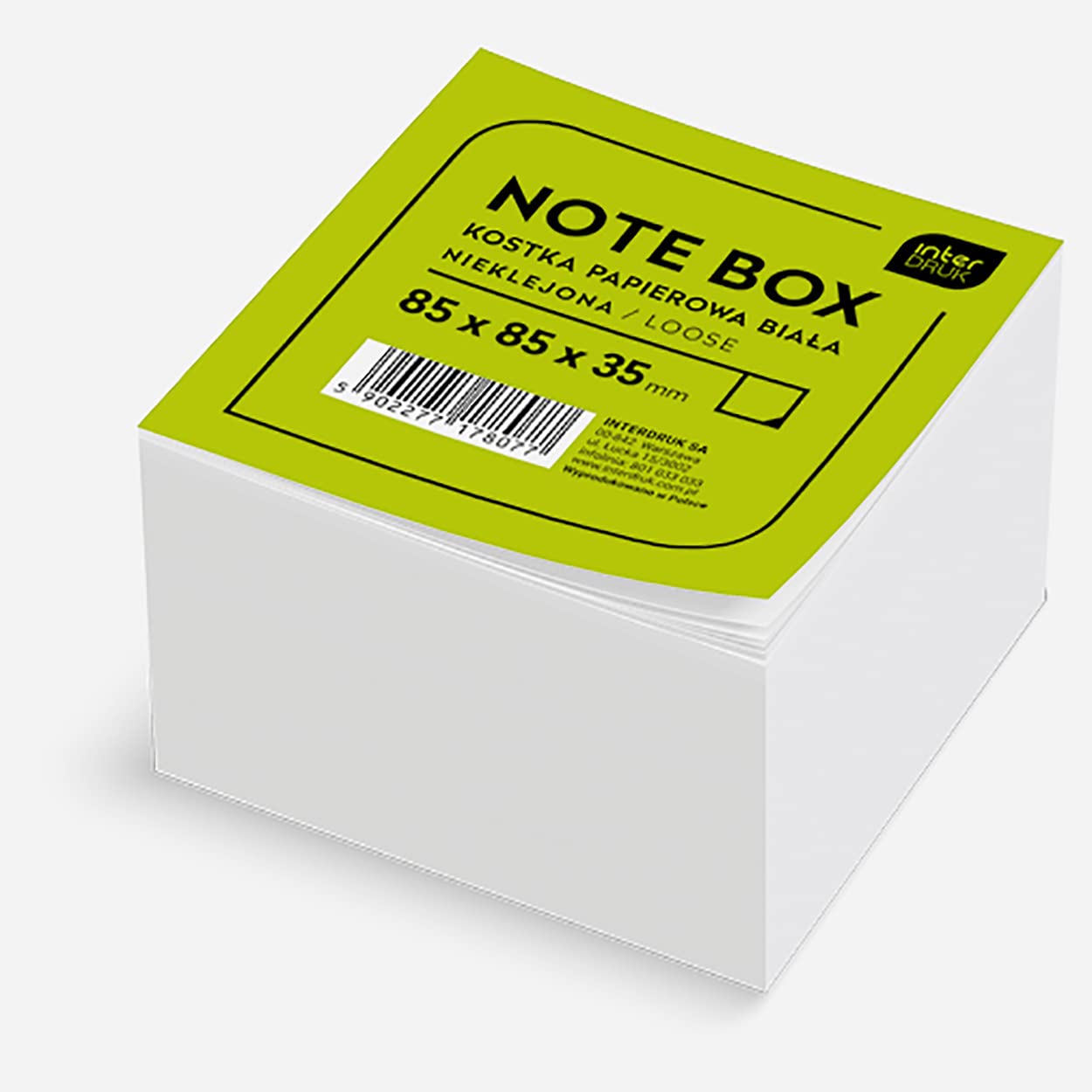 Interdruk KOSPAPNK Memo Block White 85 x 85 mm Loose Sheets 3