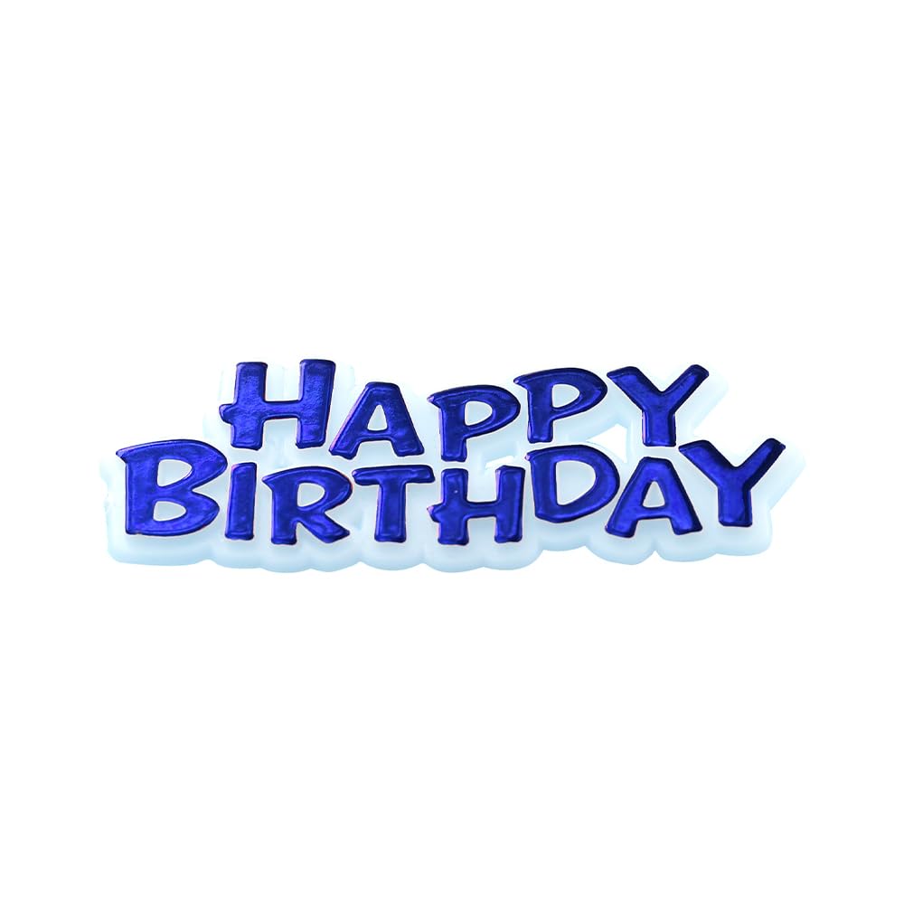 Anniversary House Football Cake Topper Keepsake Set, Blue Resin Birthday Cake Decorations, 2-Piece with Motto, CD102B 3