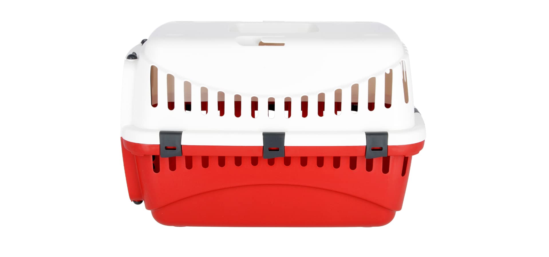 Kerbl Pet Transport Box Expedion with Plastic Door | 45 x 30 x 30 cm | Creme/ Bordeaux 3