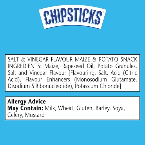 Smiths Chipsticks Salt & Vinegar Flavour Crisps Multipack 6 x 17g 7