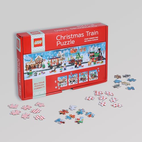 LEGO Christmas Train Puzzle - Four 100-Piece Building Sets for Ages 7+ 17
