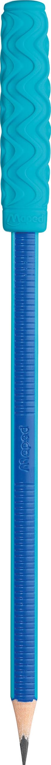 Maped Kidy Learn Concentration Graphite Pencils - HB2 Lead, Textured Grip, Silicone Chew Tip | 3 Pack
