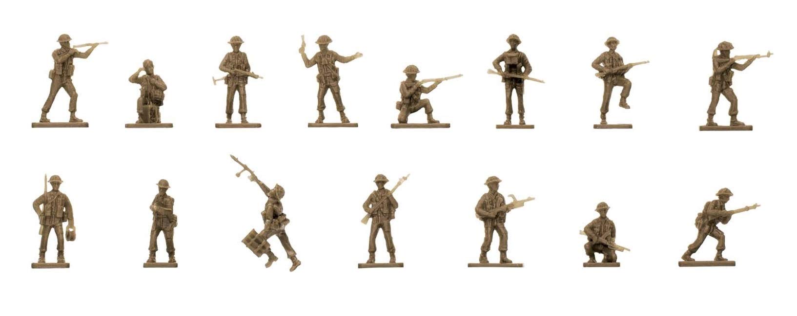 Airfix WWII British Infantry N. Europe Figure Set - 48-Piece 1:76 Scale Model Kit for Adults & Children 8+