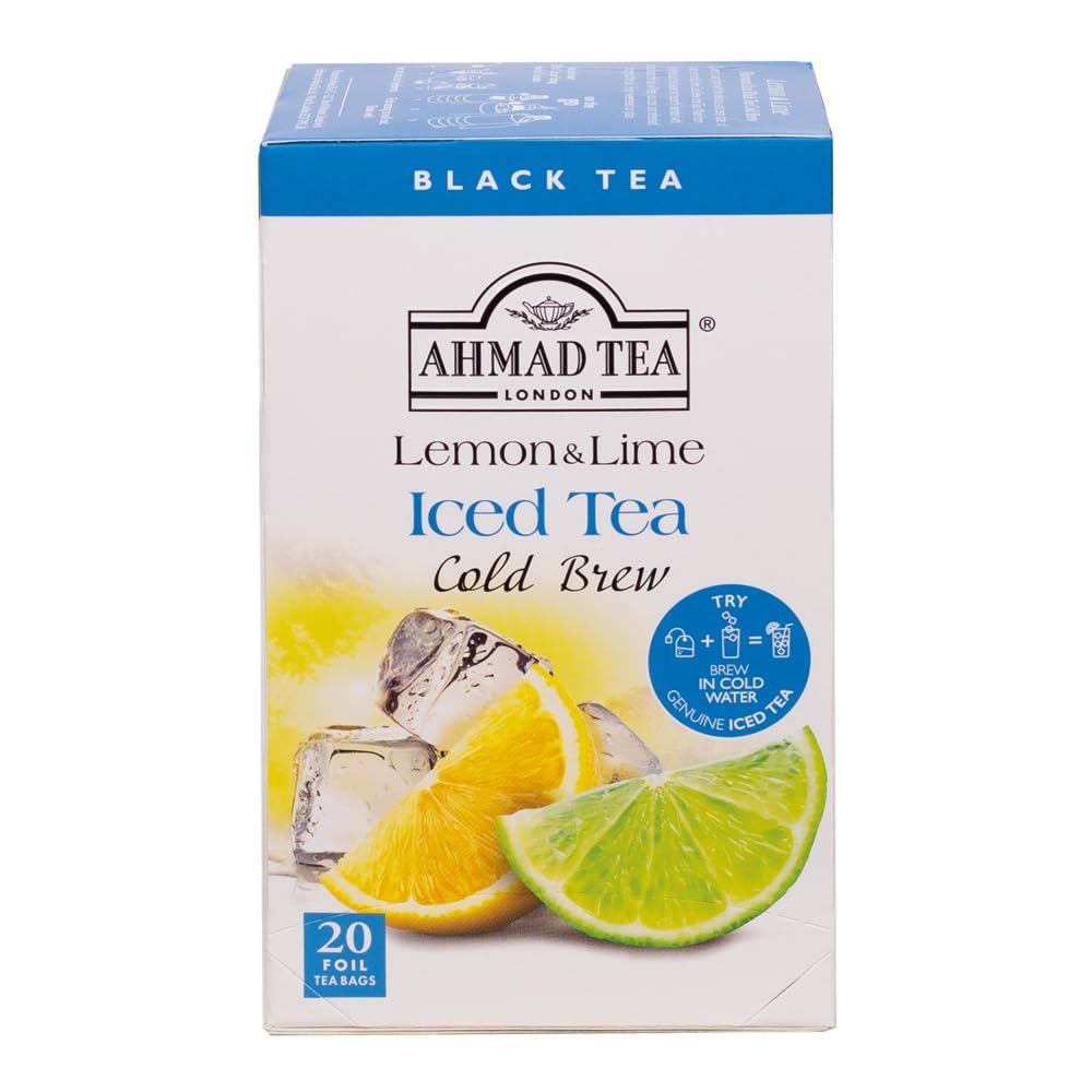 Ahmad Tea Lemon & Lime Cold Brew Black Tea - 20 Teabag Sachets 1