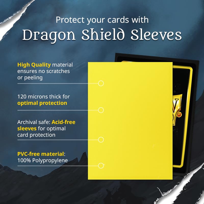 Dragon Shield AT-15141 Card Sleeves - Premium Matte Finish for Trading Card Protection (Ages 8+)