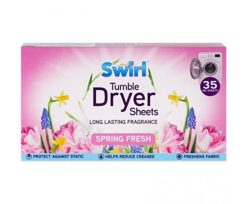 Ozmoint Spring Fresh Tumble Dryer Sheets - Anti-Static Protection | 35 Count