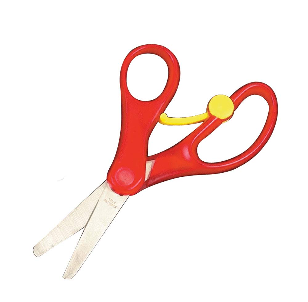 Baker Ross Spring-Loaded Craft Scissors - Pack of 3, Stainless Steel Blades, 13cm Size 6