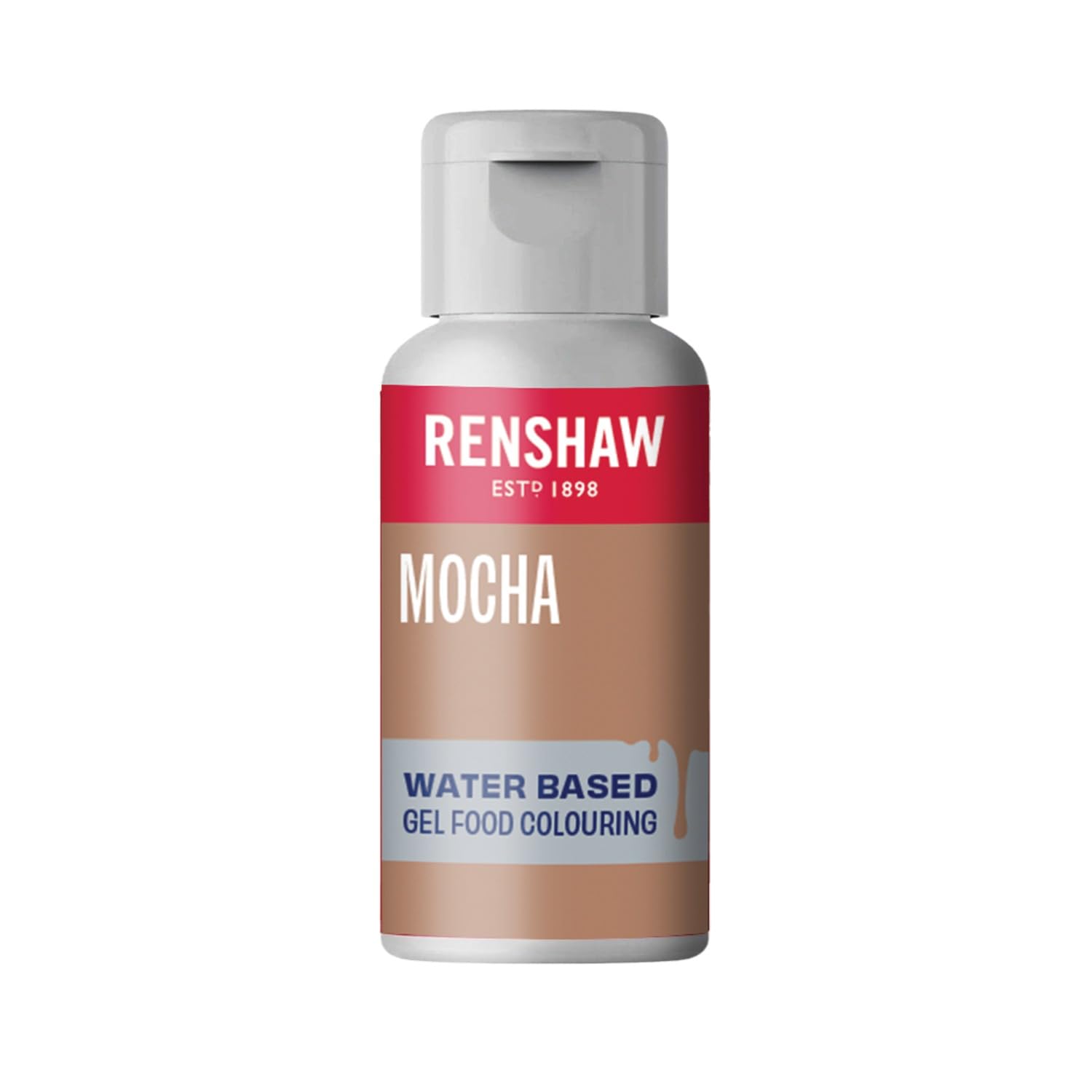 Renshaw Water Based Gel Food Colouring - Mocha Brown | 20g Gel Formula 1