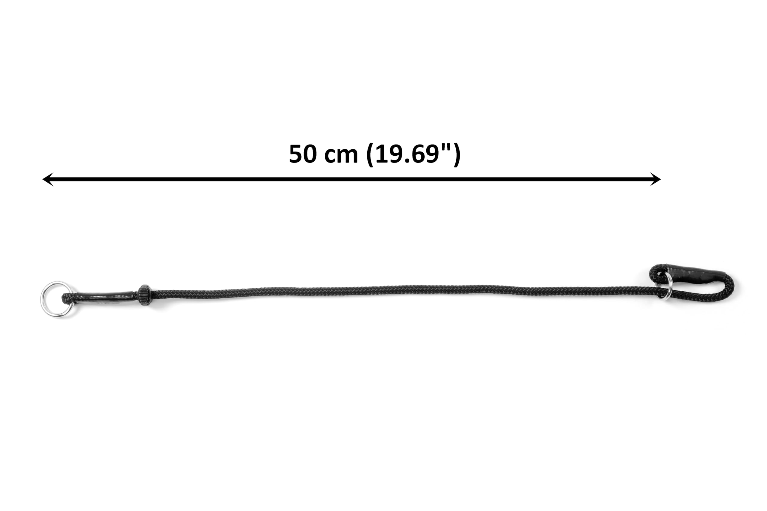 DINGO GEAR Choke Collar for Dog Training - Handmade Cord, Waterproof Black, Size M (50 cm) 2