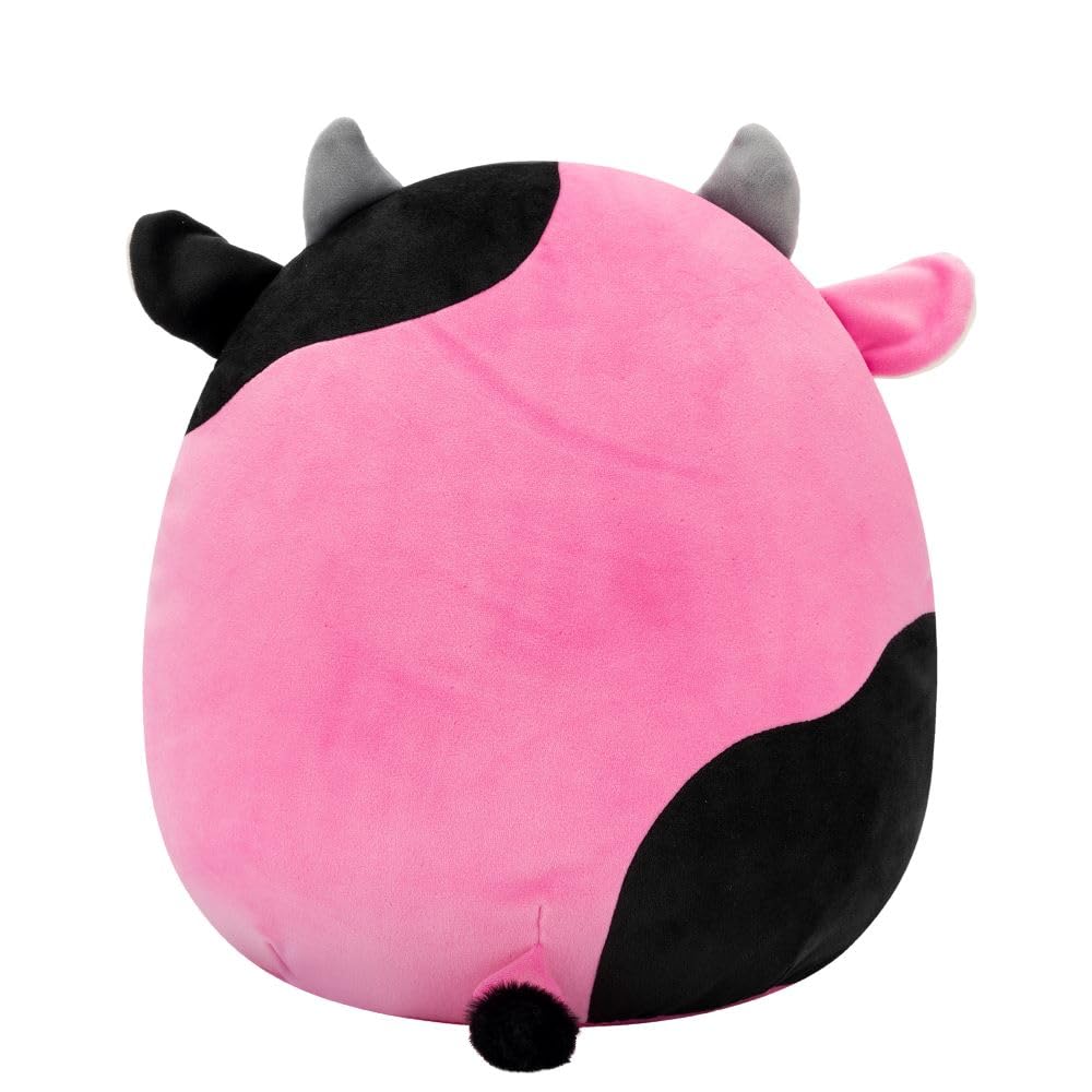 Squishmallows 12-Inch Pollyanna the Black & Pink Cow Plush 5