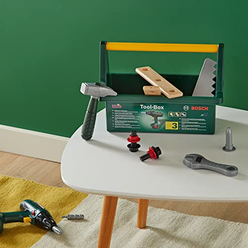 Theo Klein 8429 Bosch Tool Box Set - Battery-Powered Cordless Screwdriver with Light & Sound, 3+ Years 9