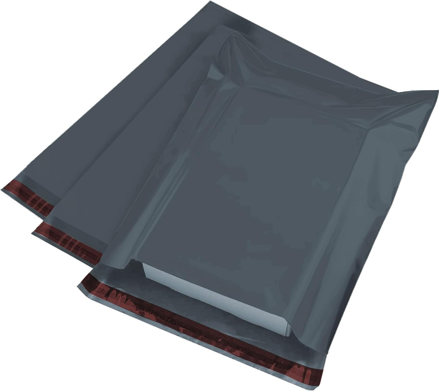 iSOUL Grey Plastic Mailing Bags - 6x9 Inch, 100 Pack | Water Resistant Self-Seal