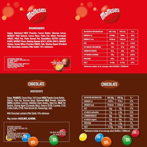 Mixed Bulk Chocolate Box with Snickers, Twix, M&M's Peanuts, Maltesers & Bounty - 30 Full-Size Bars 11