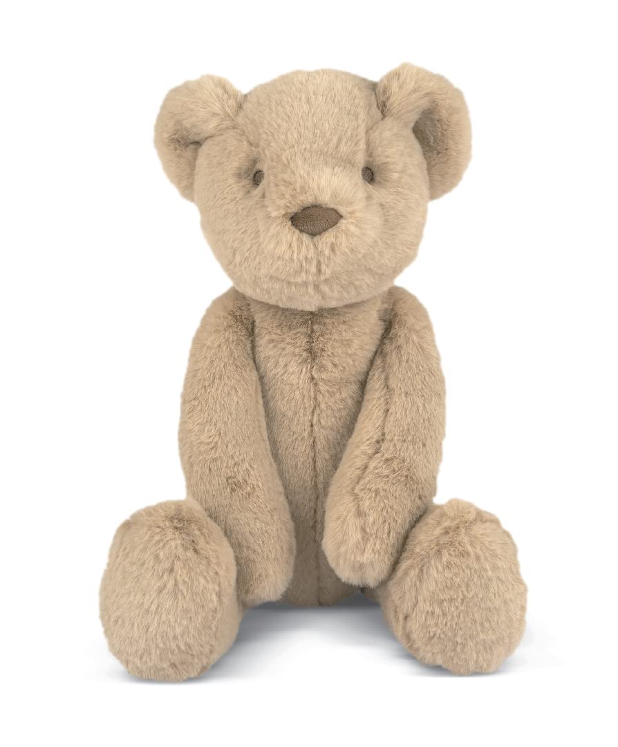 Mamas & Papas Teddy Bear Soft Toy - Super-Cuddly Faux Fur, Hidden Chime, Suitable From Birth