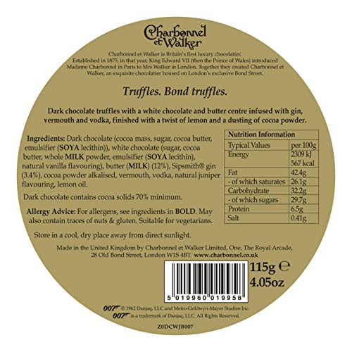 Charbonnel & Walker James Bond 007 Dry Martini Truffles 7