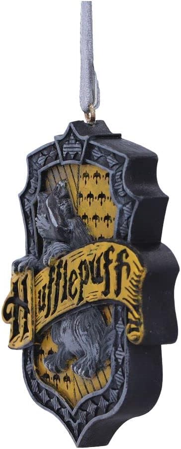 Nemesis Now Harry Potter Hufflepuff Crest Hanging Ornament, Yellow, 8cm