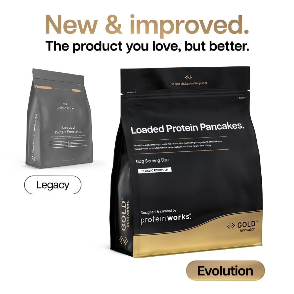 THE PROTEIN WORKS Loaded Protein Pancake Mix - Milk Choc Chip | 1 kg | High Protein 2