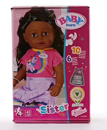 BABY born Sister 43cm Doll with Real Tears & Bath Time Play - Ages 4+