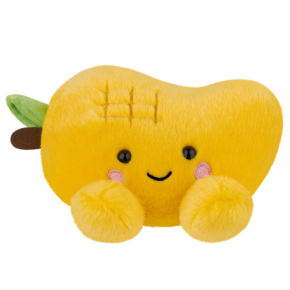 AURORA Palm Pals Amit Mango Soft Toy - 13cm Yellow Plush | Suitable from Birth 1