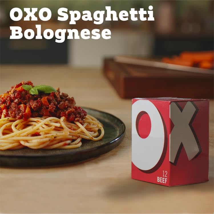 OXO Vegan Beef Flavour Stock Cubes - 12 Pack | Meat-Free | Bold Taste | 71g 6