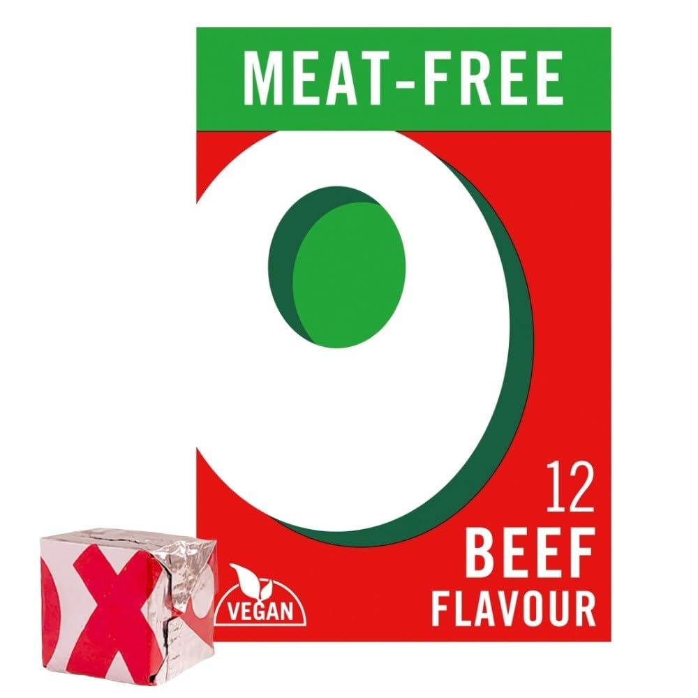 OXO Vegan Beef Flavour Stock Cubes - 12 Pack | Meat-Free | Bold Taste | 71g 2