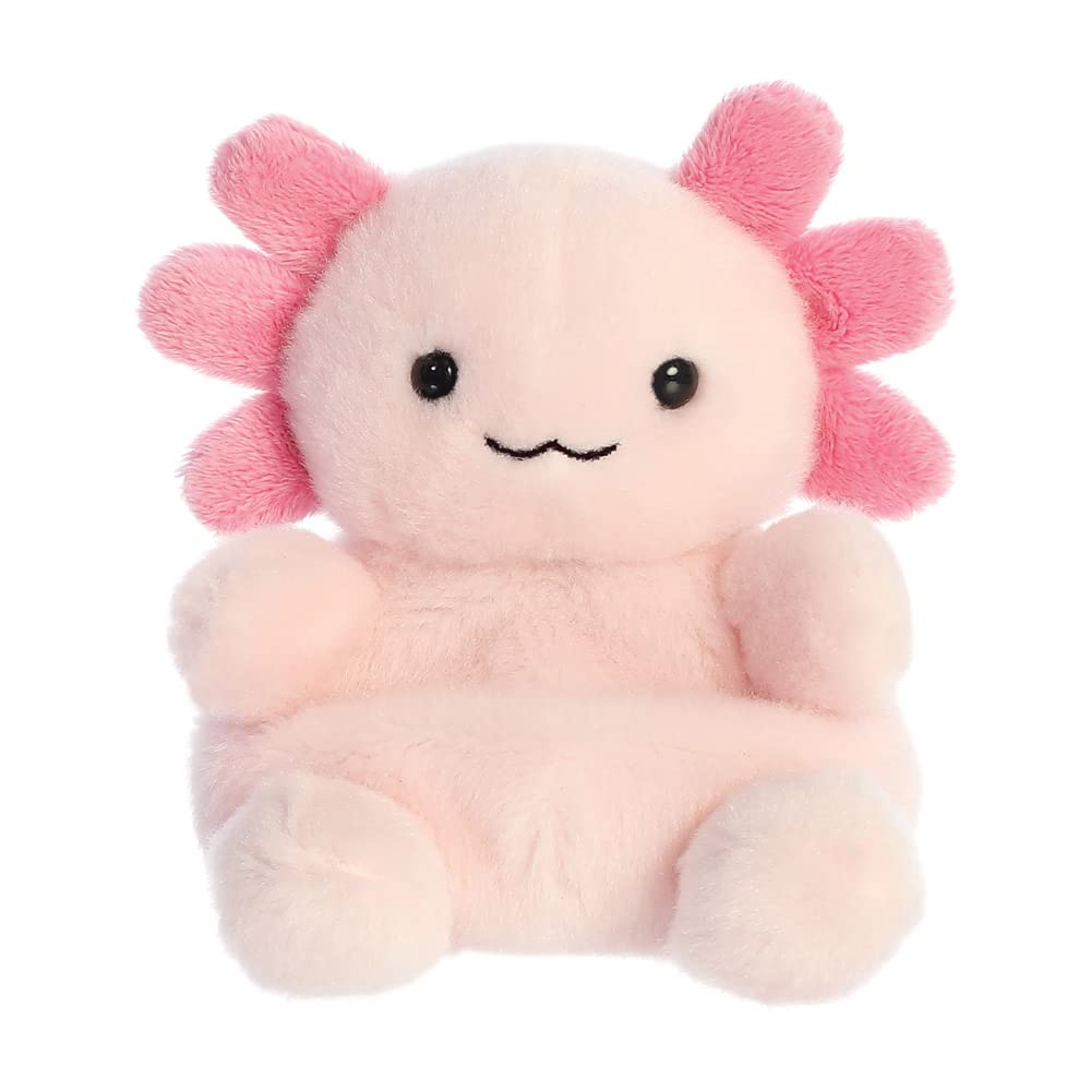 AURORA Palm Pals Ax Axolotl Soft Toy - Pink, 5 Inches | Collectible Beanie