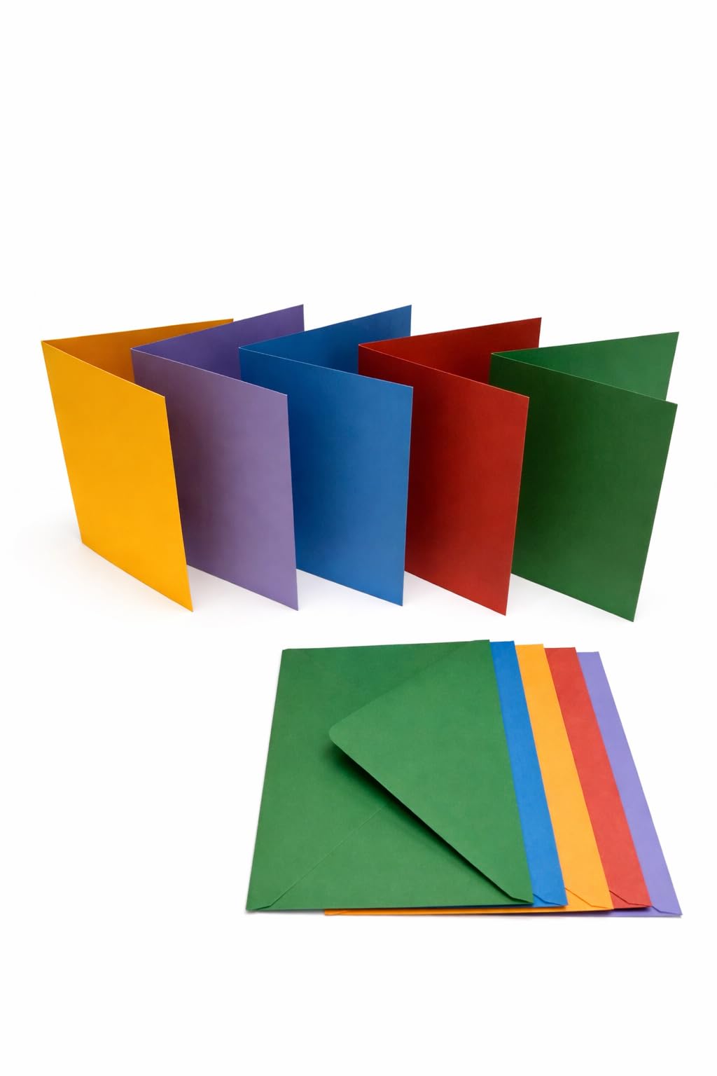 Craft UK 281 C6 Card and Envelope Pack of 50 - Mixed Bright Colors | 100 gsm Envelopes